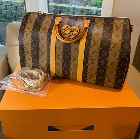Louis Vuitton Handbags - LV▪️NIB Virgil Abloh NIGO Monogram Stripes Keepall Bandoulière 50